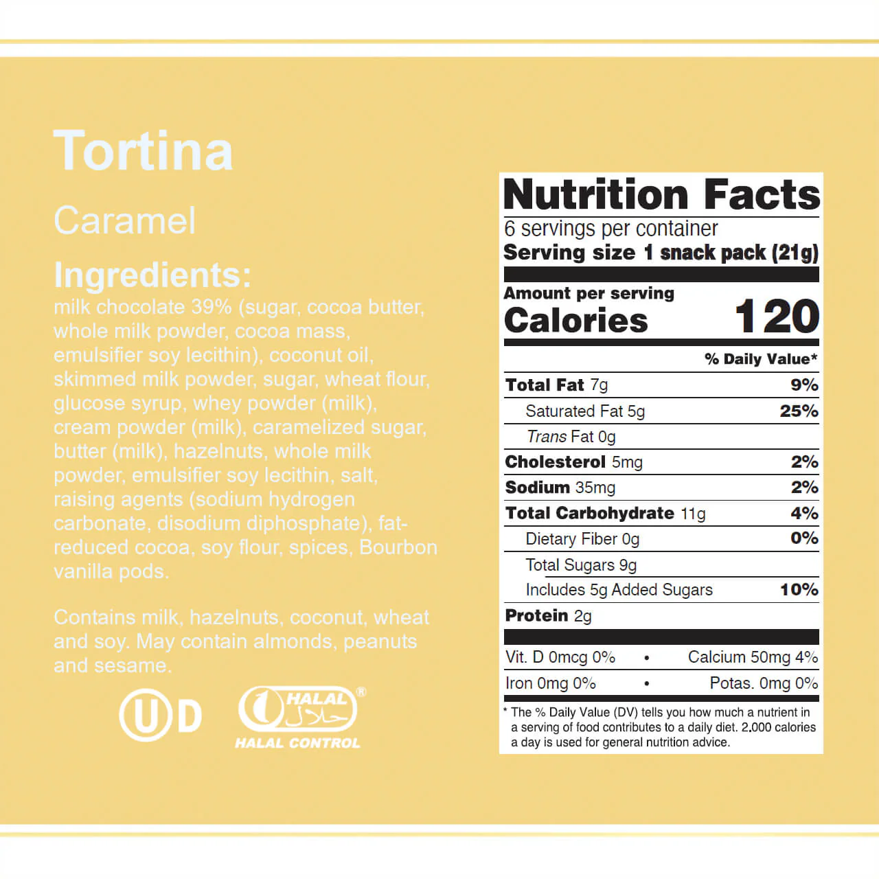 Tortina Caramel, Chocolate Coated Wafer Specialty, 4.44 oz. Box - Image 3